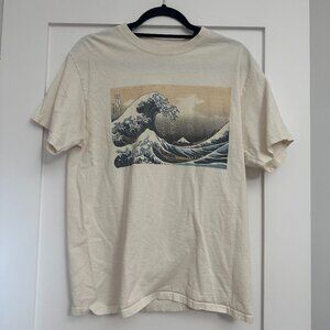 Hokusai Adult Medium Big Wave Shirt Kanagawa Japan Ocean Surf Skate Fade Art